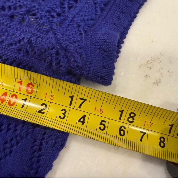 Lilly Pulitzer Royal Blue Dress Crochet Cotton Scoop Neck  Short Sleeve Sz S NEW - Picture 9 of 12